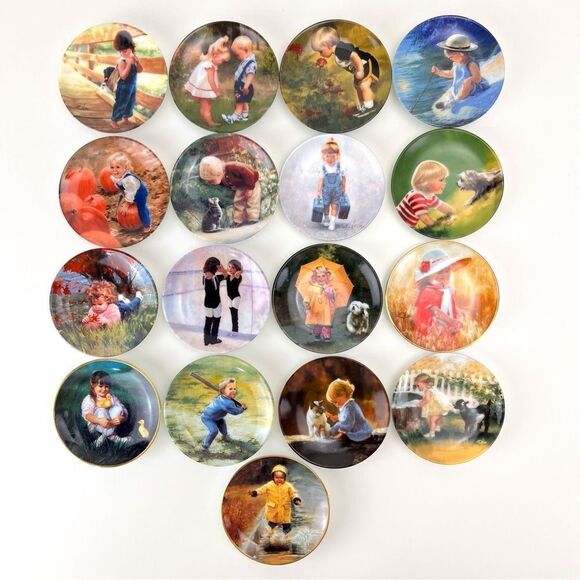 Lot Of 17 Vintage Donald Zolan Mini Plates Pemberton & Oaks - Picture 1 of 16